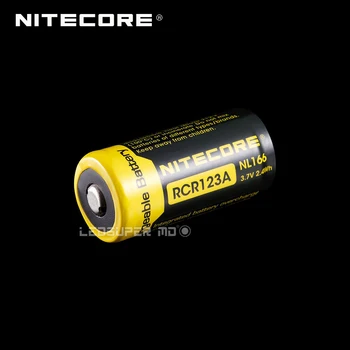 2DB Eredeti Nitecore NL166 RCR123A Újratölthető Li-ion Akkumulátor, 650mAh 3,7 V 2.4 M
