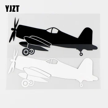 YJZT 16X7CM Repülőgép Repül Az Égen Vicces Autó Matricák Repülőgép Vinyl Matricák Fekete / Ezüst 10A-0330