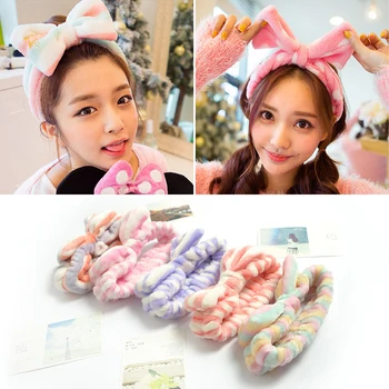 A Koreai Stílus Smink Fejpánt Aranyos Íjak Haarband Állat Print Rózsaszín Párduc Hajpánt Haj Kiegészítők Nők