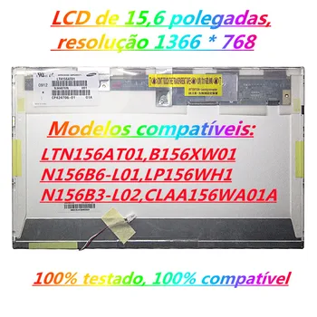 Pantalla LCD Para Portátil Samsung NP - R519, LTN156AT01,LP156WH1,B156XW01, CCFL, 30 Pines, 15,6 Pulgadas