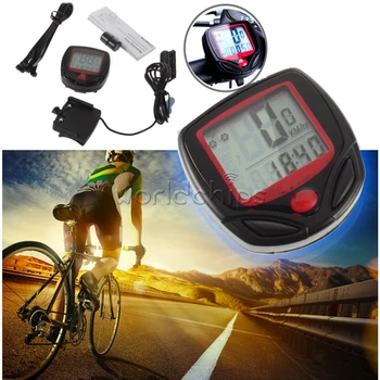 Kerékpár Számítógép LCD Digitális Kijelző Kerékpározás Stopper Vízálló Kerékpár kilométer-Számláló, Sebességmérő, Lovaglás Tartozékok Eszköz
